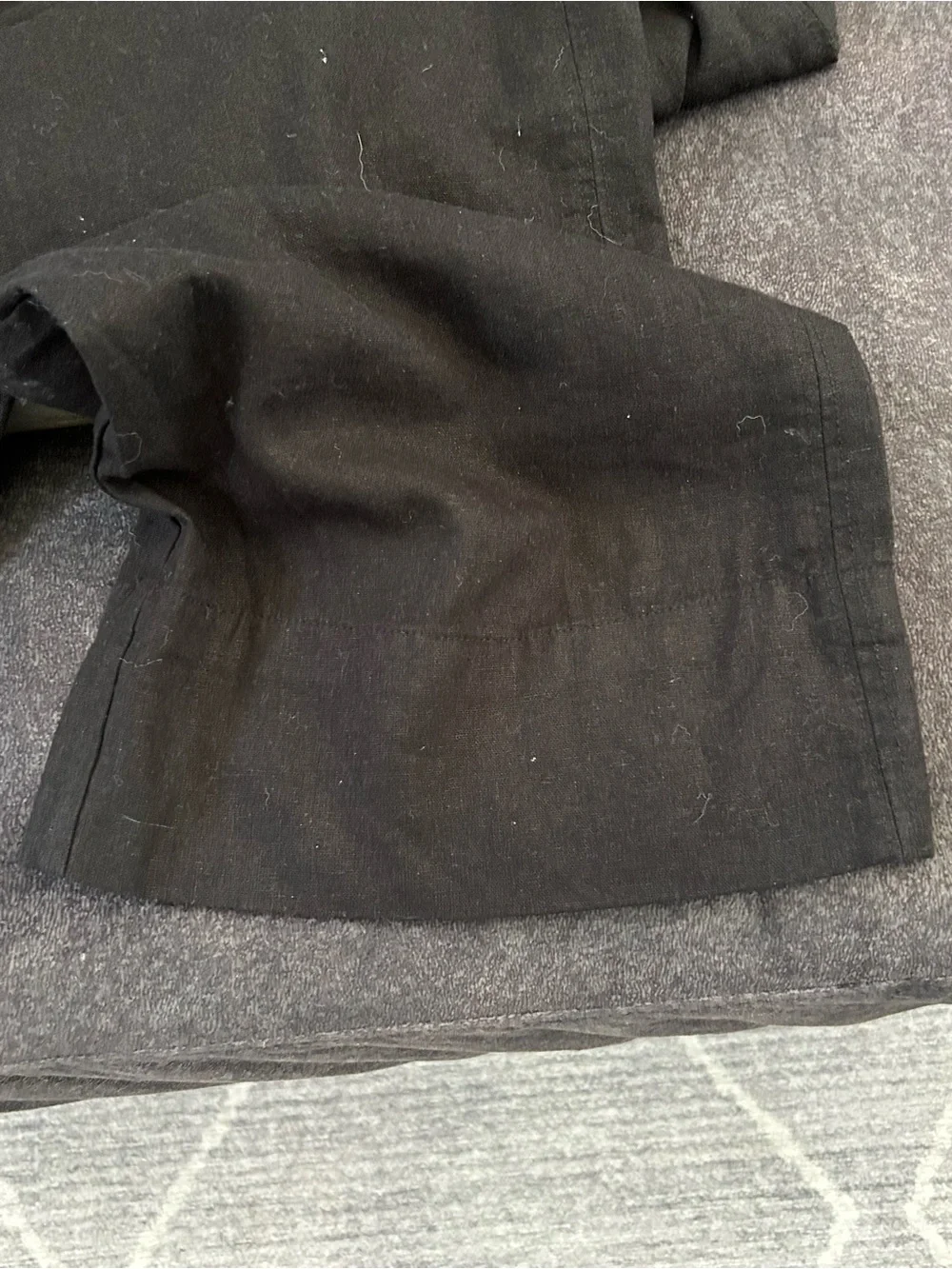Rewind Black Elastic Ruffle Waist Pant